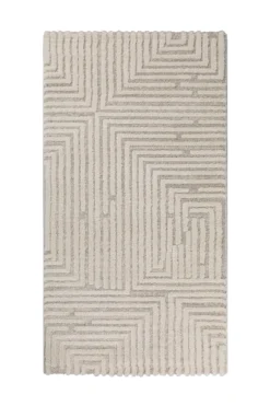 Kurzflor Teppich Creme Beige "Hillmar" WECONhome