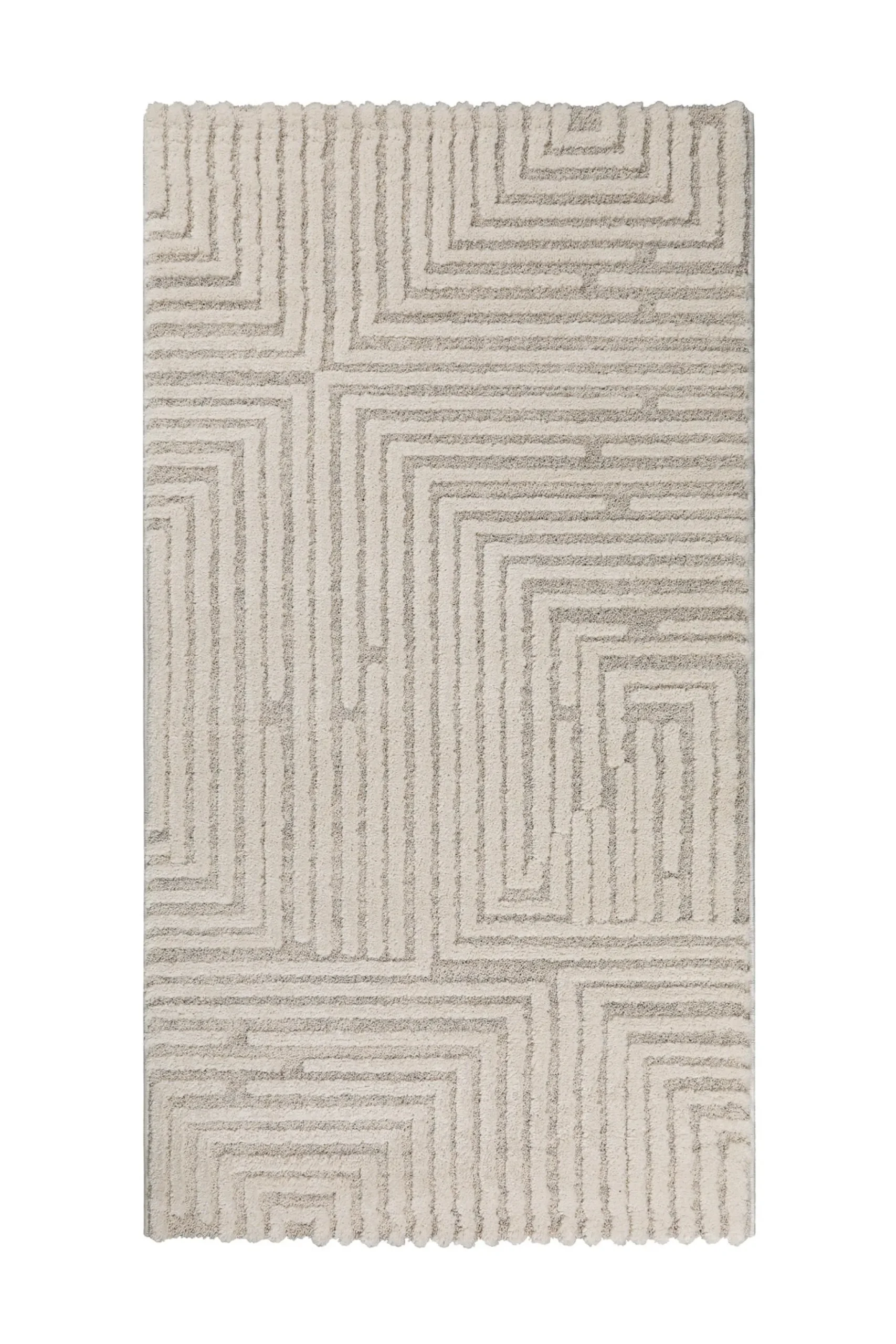 Kurzflor Teppich Creme Beige "Hillmar" WECONhome