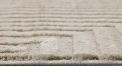 Kurzflor Teppich Creme Beige