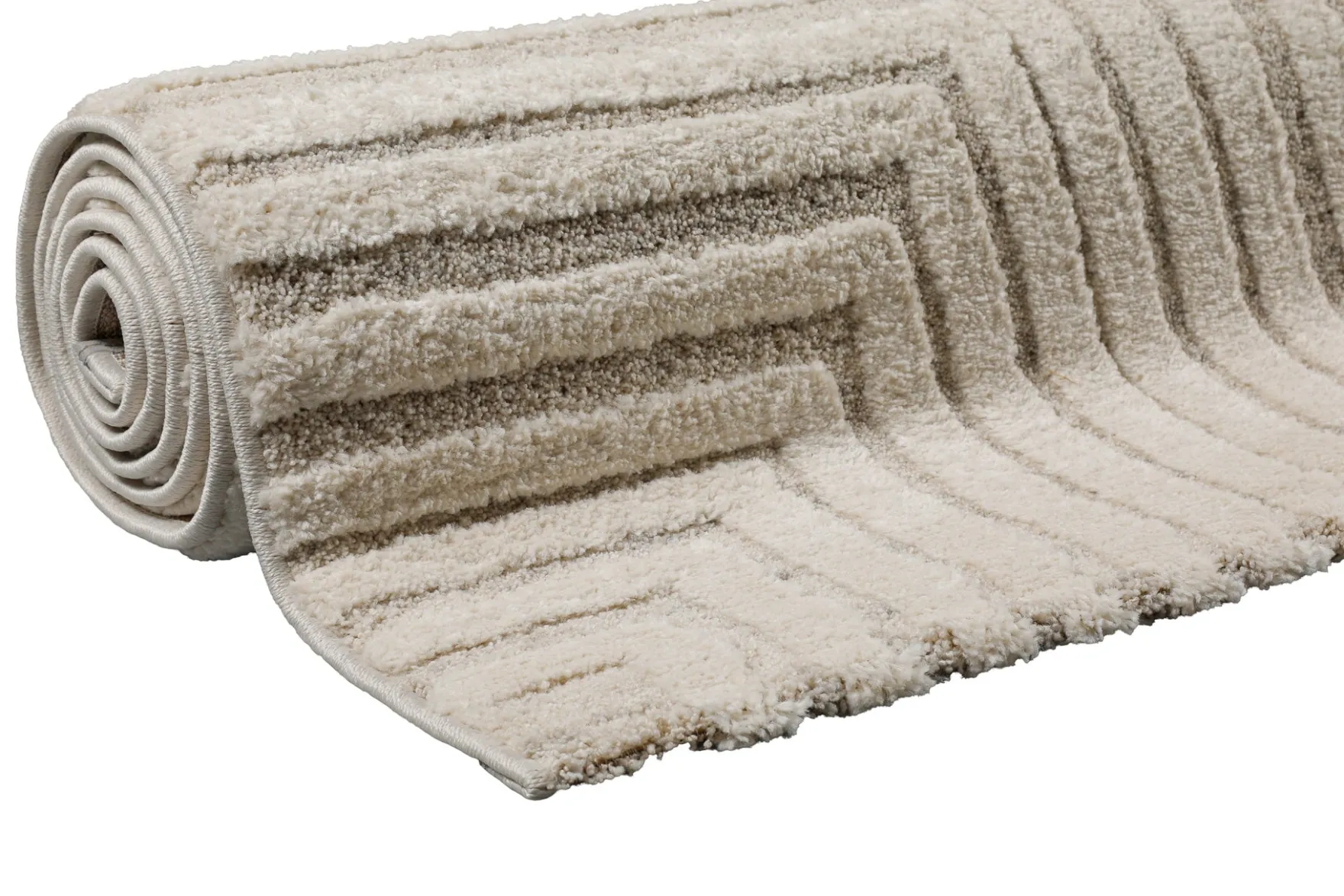 Kurzflor Teppich Creme Beige "Hillmar" WECONhome
