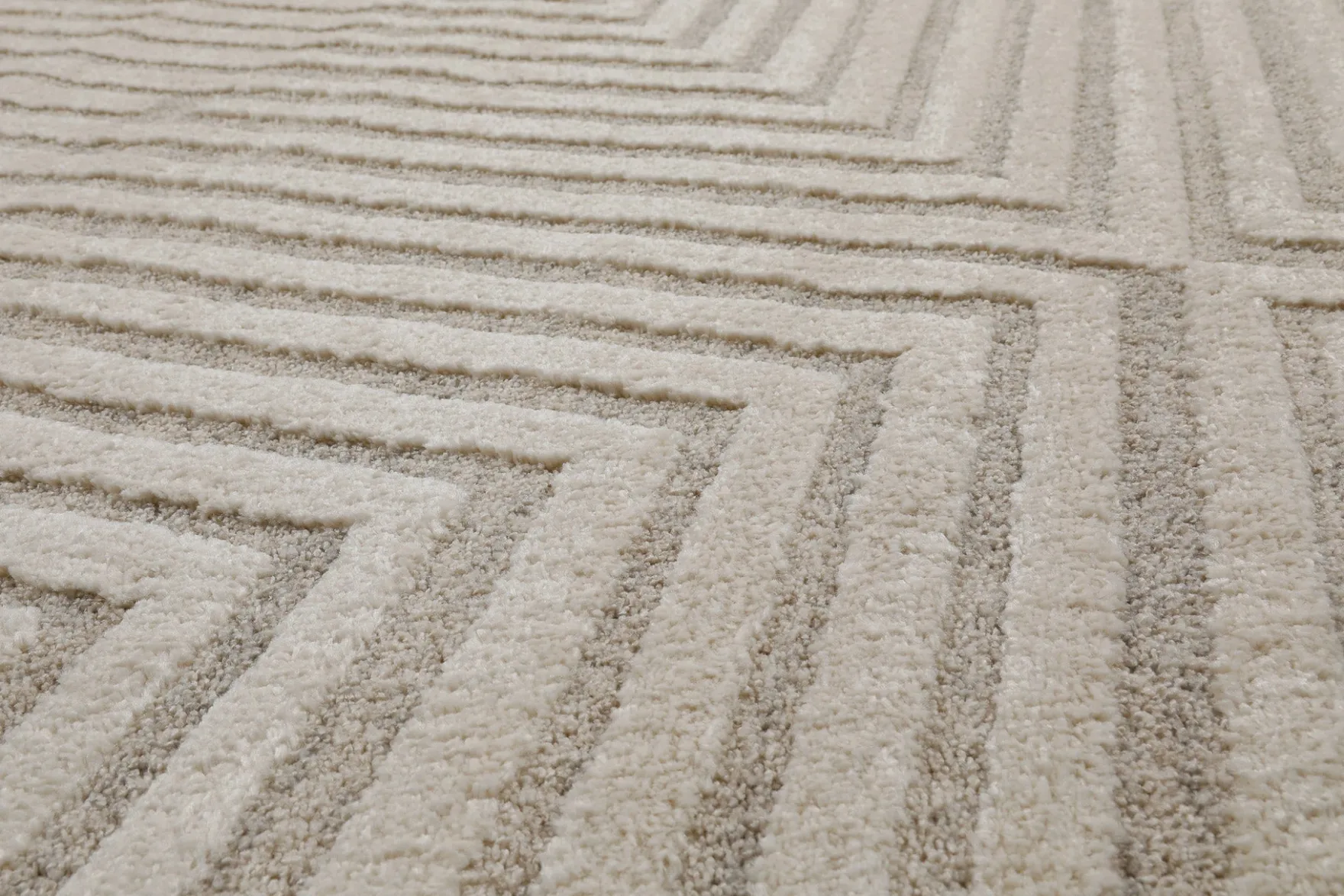 Kurzflor Teppich Creme Beige "Hillmar" WECONhome