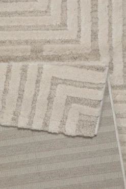 Kurzflor Teppich Creme Beige