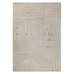 Kurzflor Teppich Creme Beige