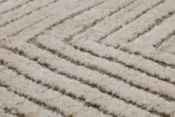 Kurzflor Teppich Creme Beige "Mats" WECONhome