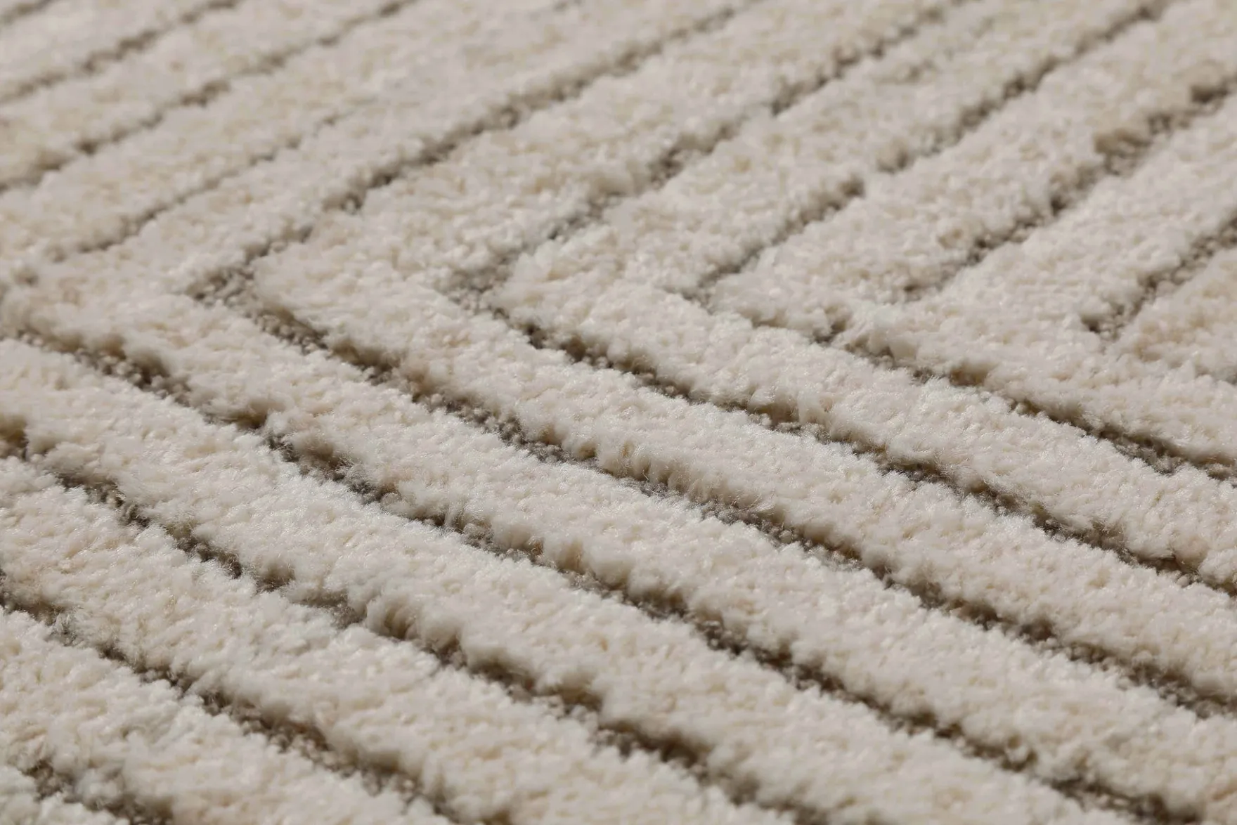Kurzflor Teppich Creme Beige "Mats" WECONhome