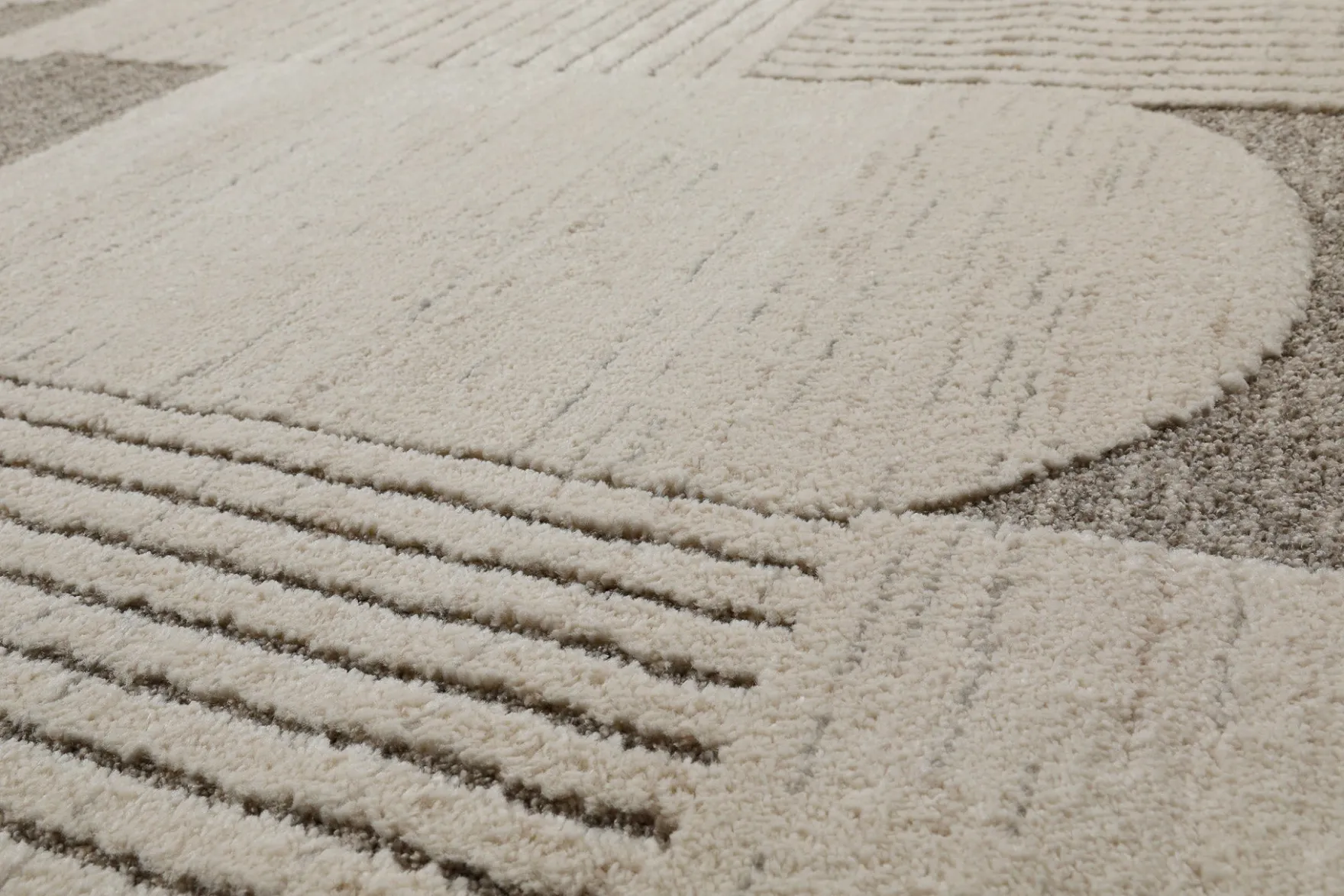 Kurzflor Teppich Creme Beige "Mats" WECONhome