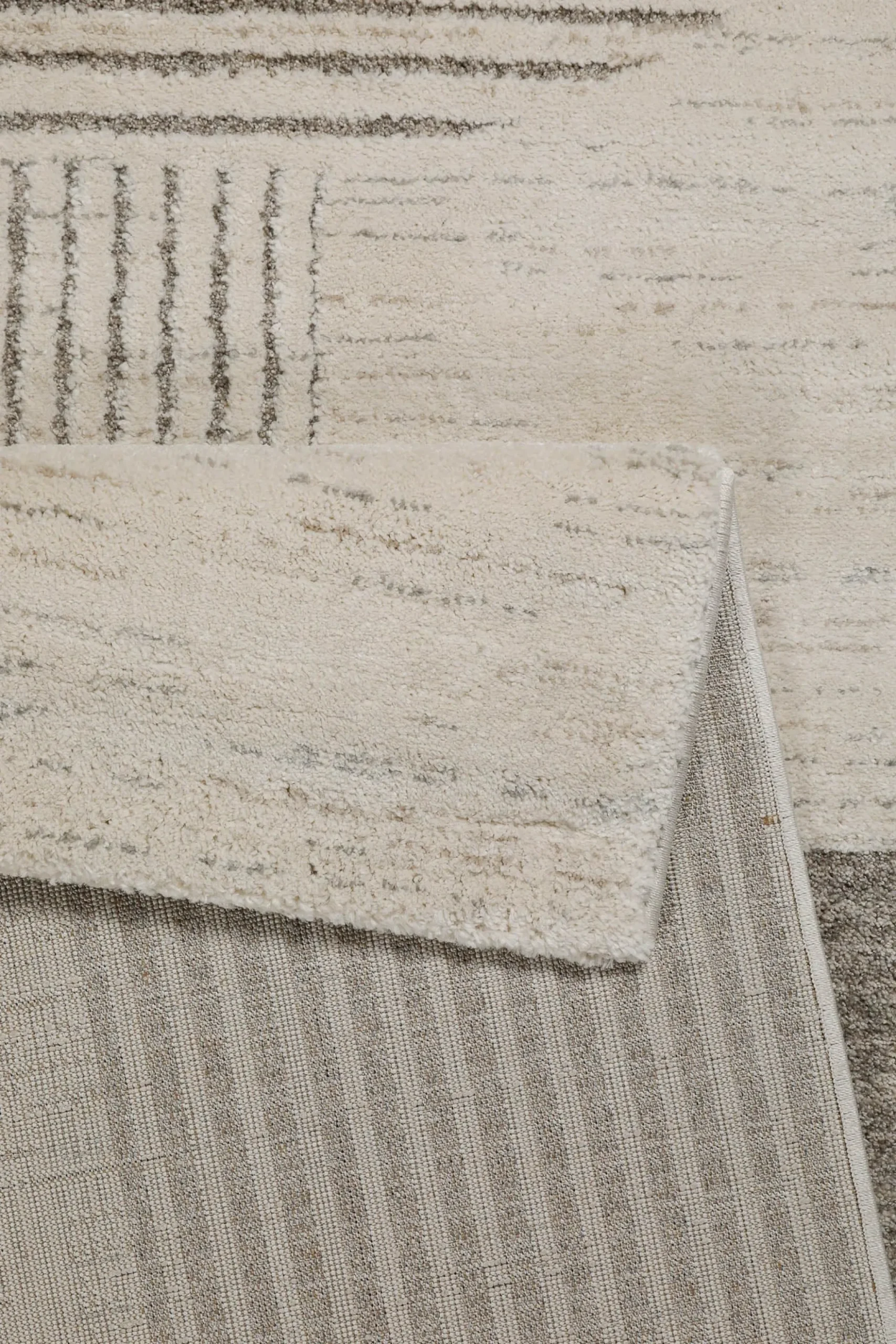 Kurzflor Teppich Creme Beige "Mats" WECONhome