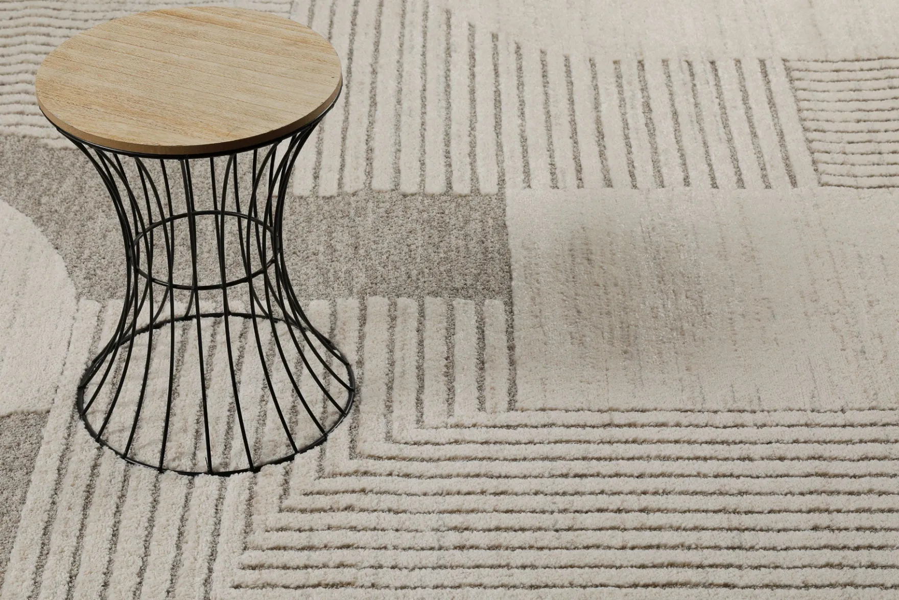 Kurzflor Teppich Creme Beige "Mats" WECONhome