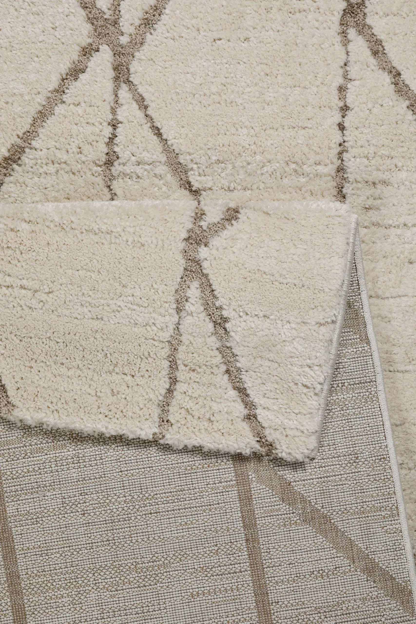 Kurzflor Teppich Creme Beige "Pelle" WECONhome
