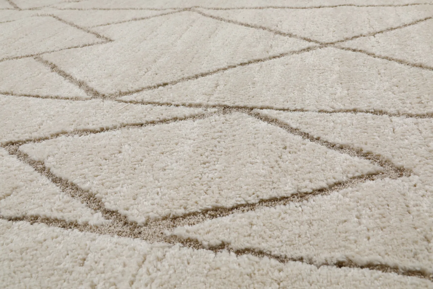 Kurzflor Teppich Creme Beige "Pelle" WECONhome