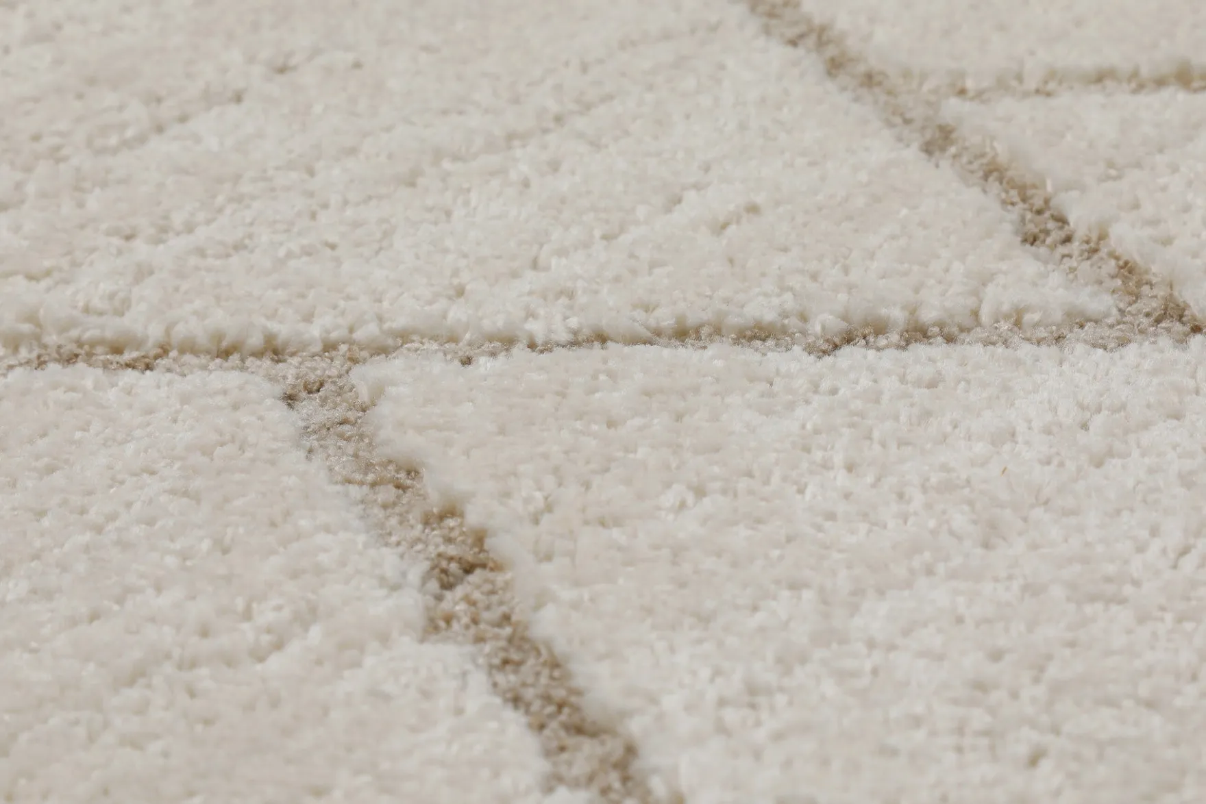 Kurzflor Teppich Creme Beige "Pelle" WECONhome