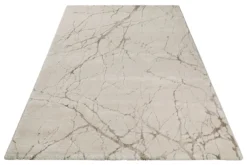 Kurzflor Teppich Creme Beige "Linus" WECONhome