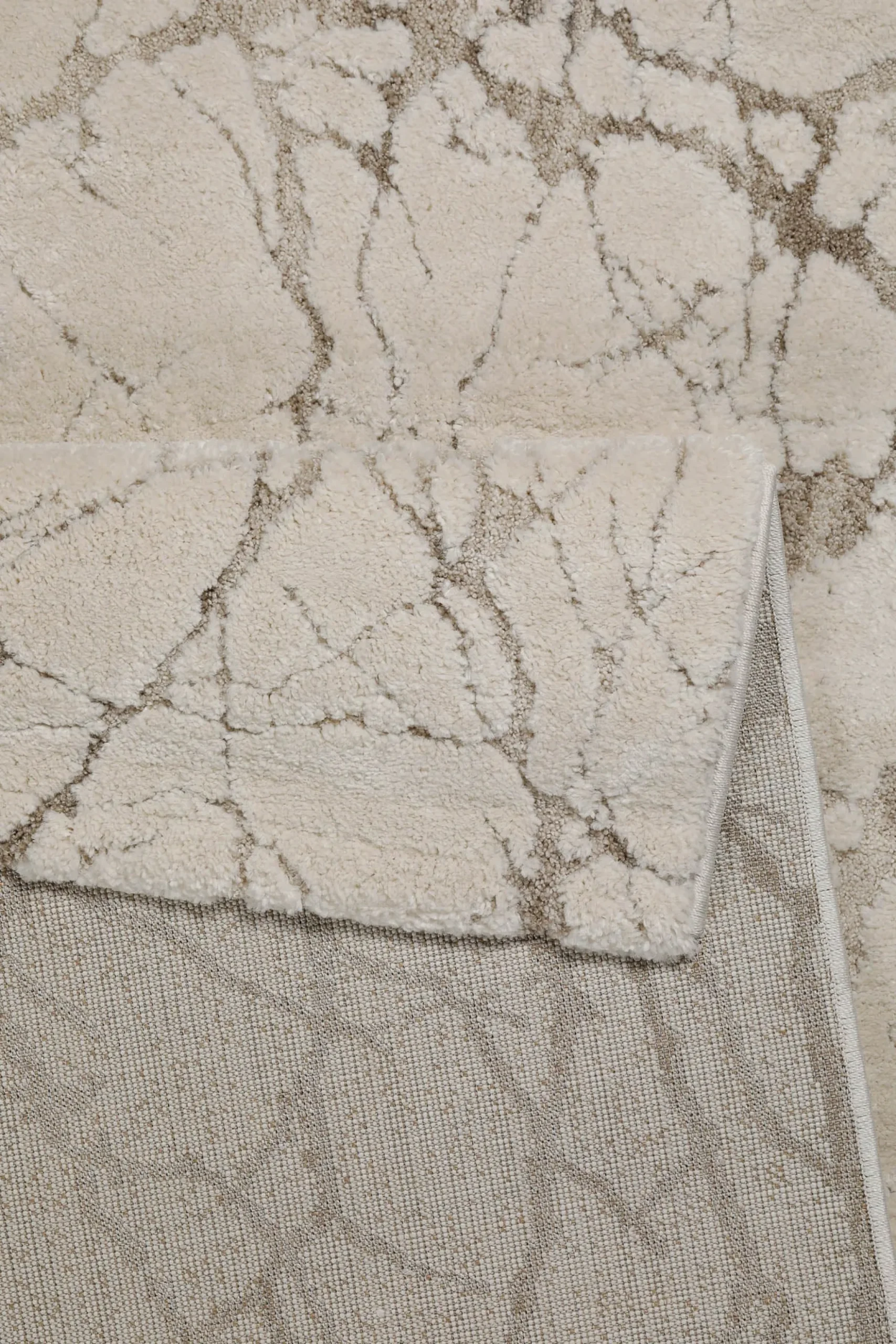 Kurzflor Teppich Creme Beige "Linus" WECONhome