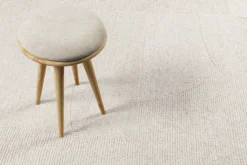 Kurzflorteppich Creme Weiß aus Schurwolle