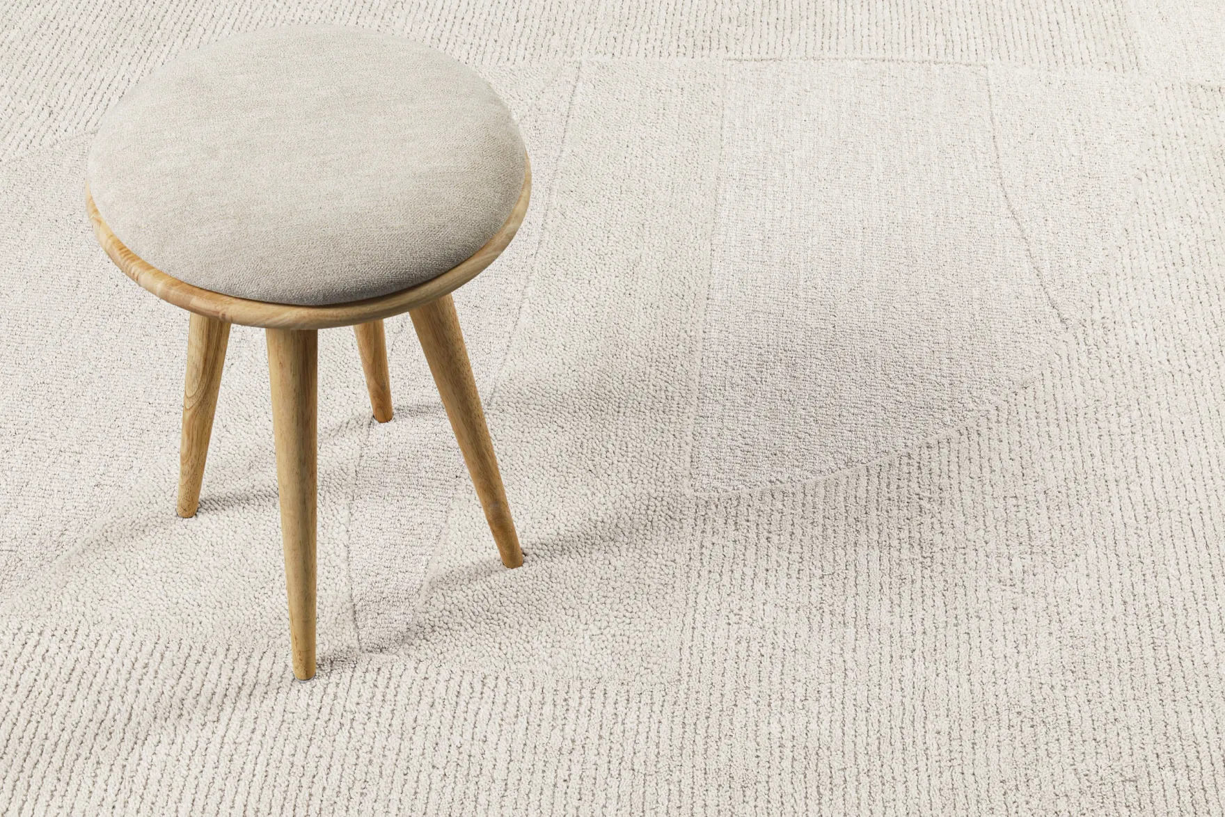 Kurzflorteppich Creme Weiß aus Schurwolle "Dodo" WECONhome
