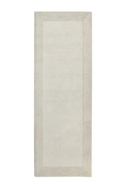 Kurzflor Teppich Creme Weiß aus Schurwolle "Hamptons TWENTYONE" WECONhome