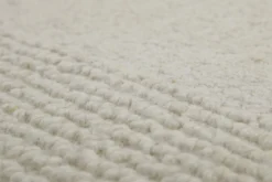 Kurzflor Teppich Creme Weiß aus Schurwolle 