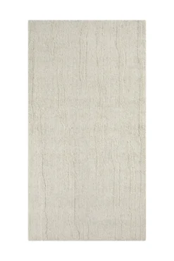 Kurzflor Teppich Creme Weiß aus Schurwolle 