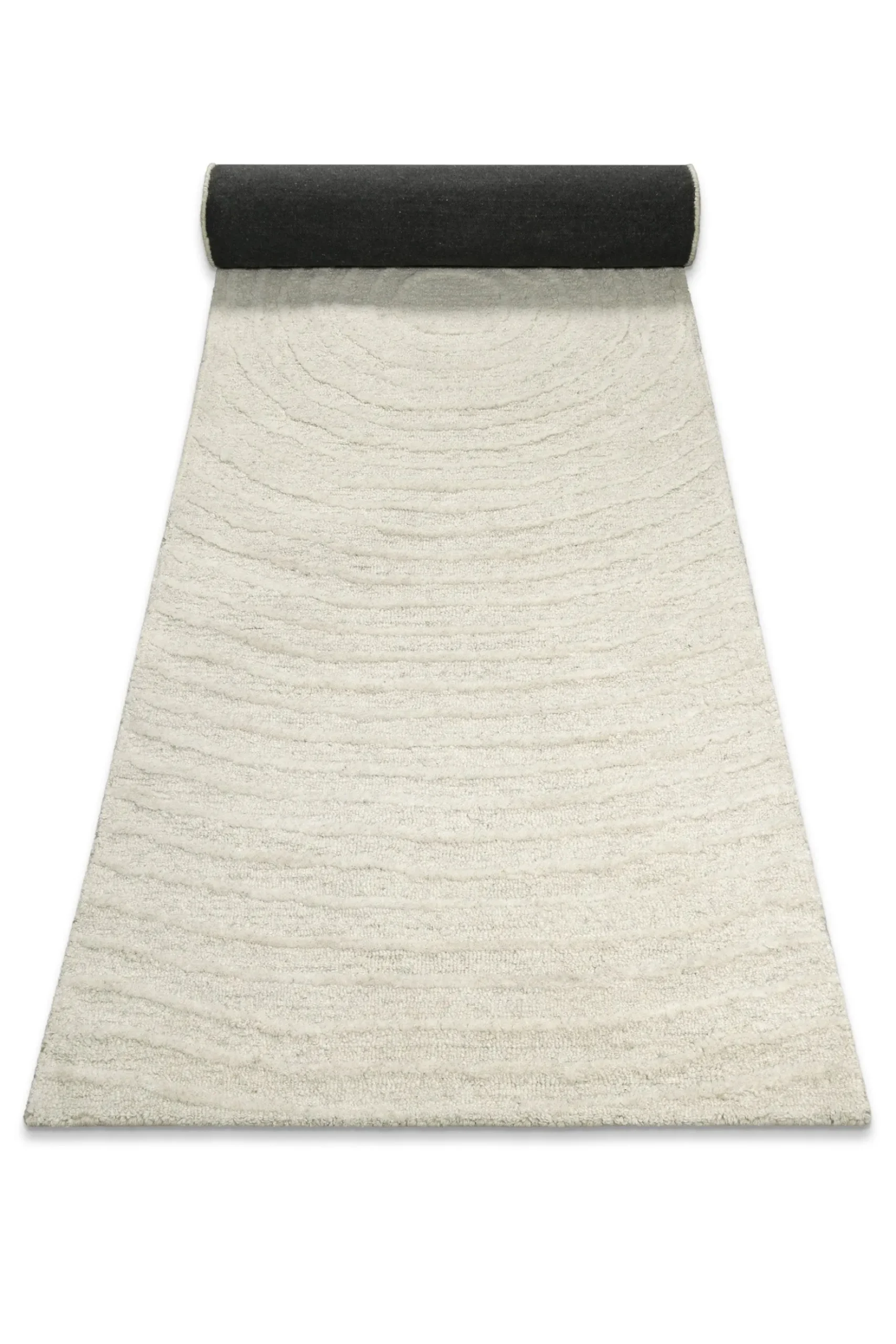 Kurzflor Teppich Creme Weiß aus Schurwolle "Hamptons NINETEEN" WECONhome