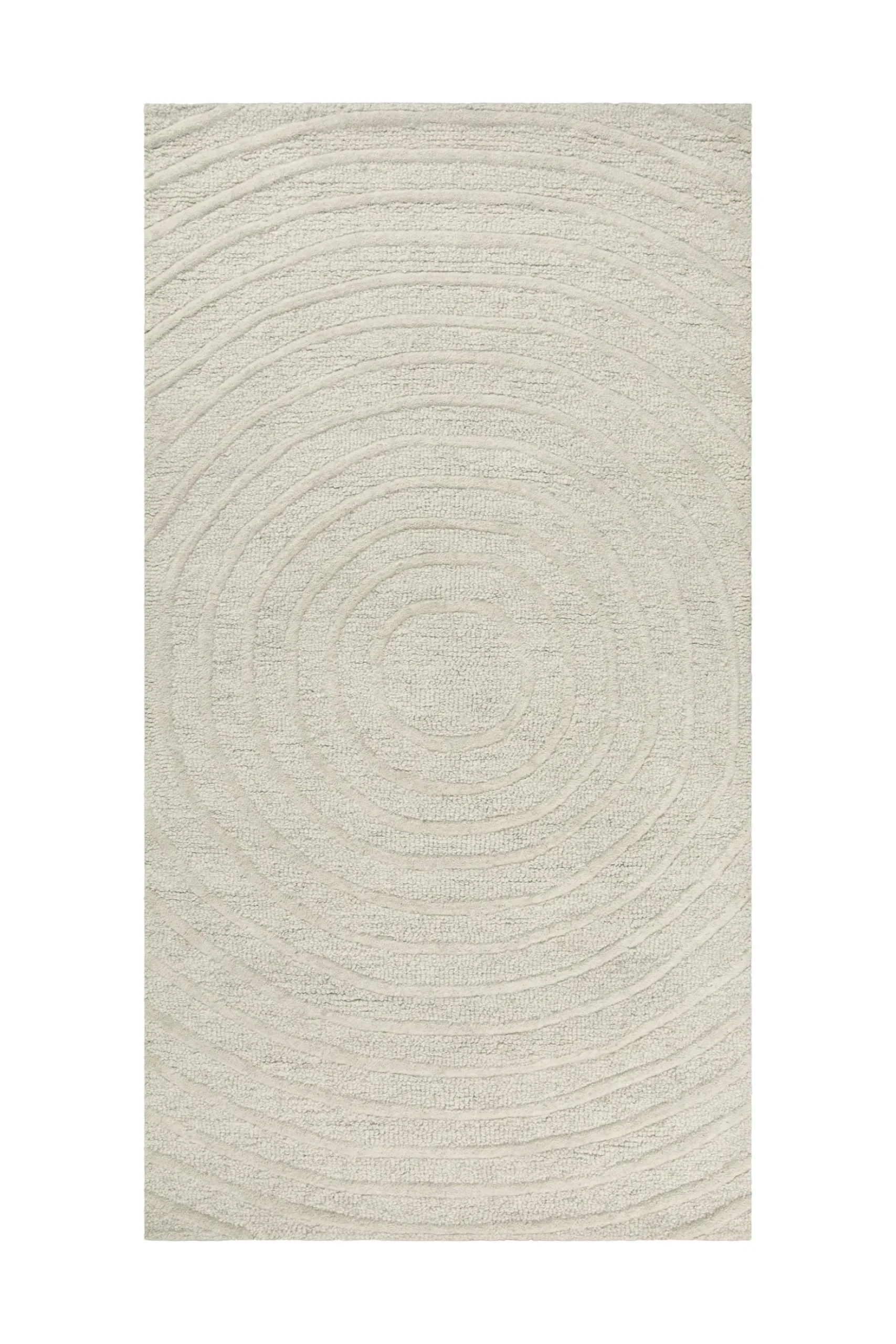 Kurzflor Teppich Creme Weiß aus Schurwolle "Hamptons NINETEEN" WECONhome
