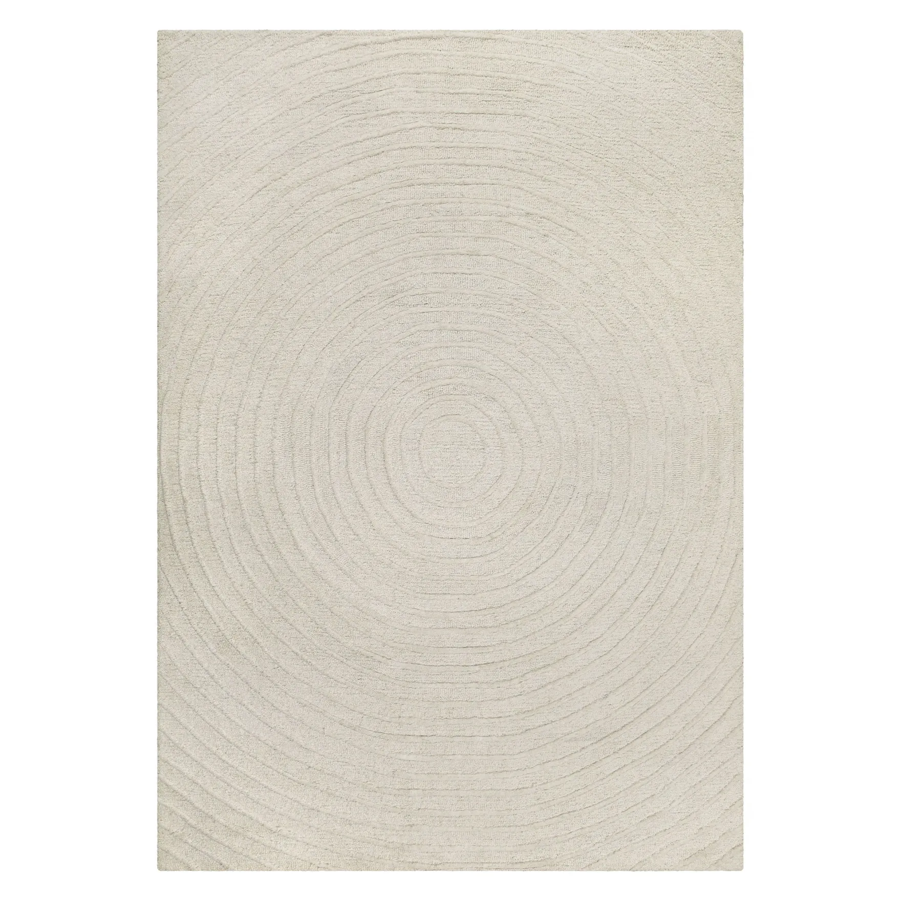 Kurzflor Teppich Creme Weiß aus Schurwolle "Hamptons NINETEEN" WECONhome