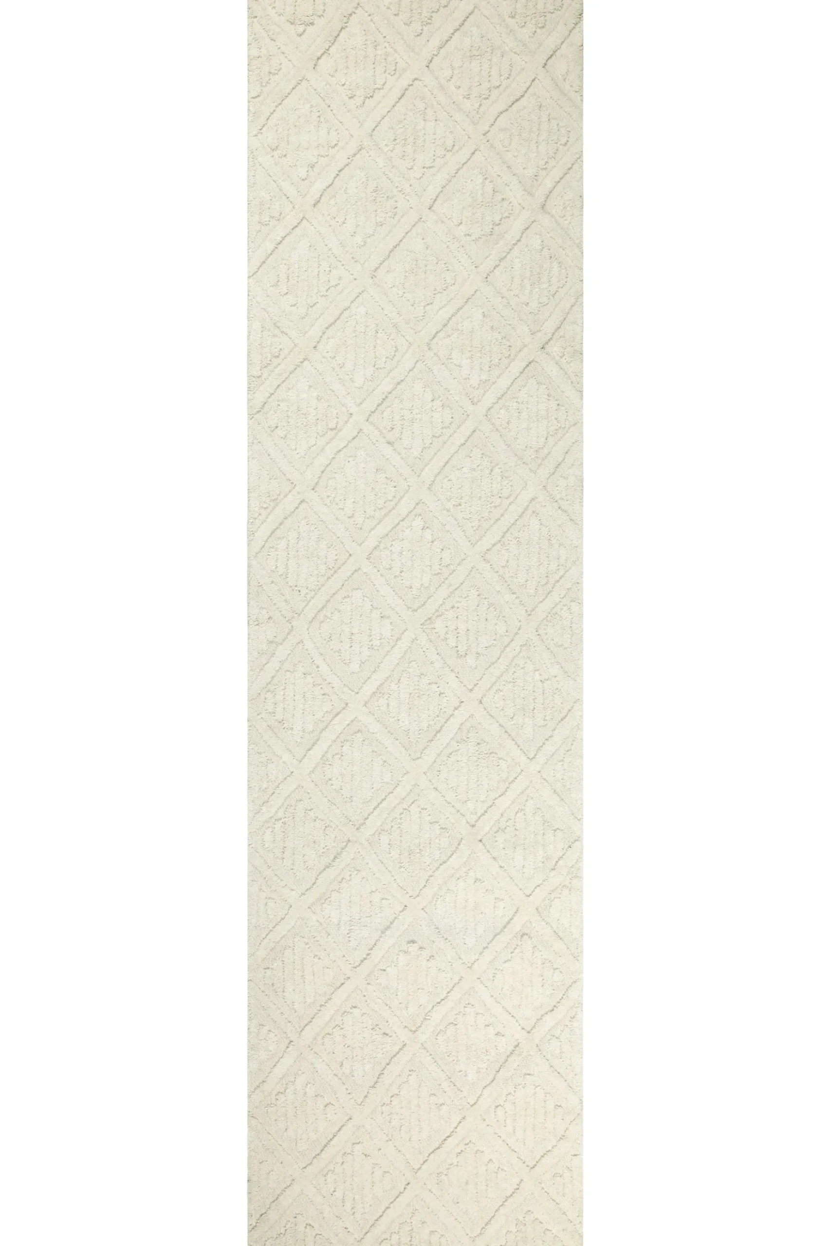 Kurzflor Teppich Creme Weiß aus Schurwolle "Hamptons SEVENTEEN" WECONhome
