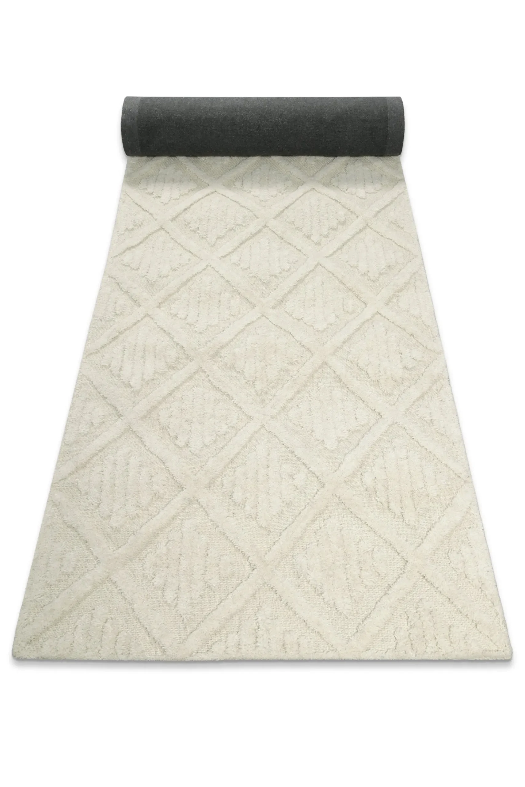 Kurzflor Teppich Creme Weiß aus Schurwolle "Hamptons SEVENTEEN" WECONhome