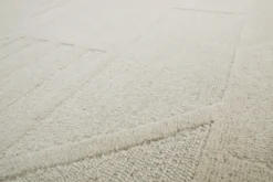 Kurzflor Teppich Creme Weiß aus Schurwolle "Hamptons FIFTEEN" WECONhome