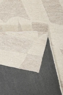 Kurzflorteppich Creme Weiß aus Schurwolle "Ocean State" WECONhome