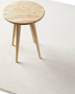 Kurzflorteppich Creme Weiß 