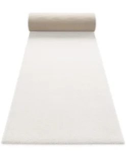 Kurzflorteppich Creme Weiß 