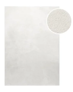 Kurzflorteppich Creme Weiß 