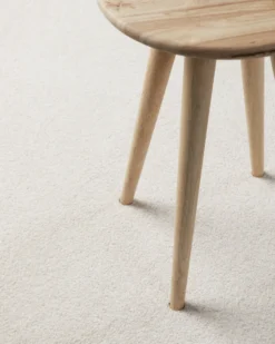 Kurzflorteppich Creme Weiß 