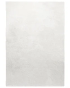 Kurzflorteppich Creme Weiß 