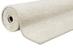 Kurzflor Teppich Creme Weiß 