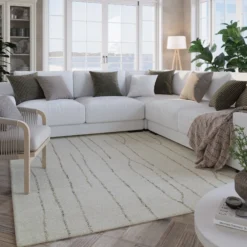 Kurzflor Teppich Creme Weiß "Hamptons THIRTYNINE" WECONhome