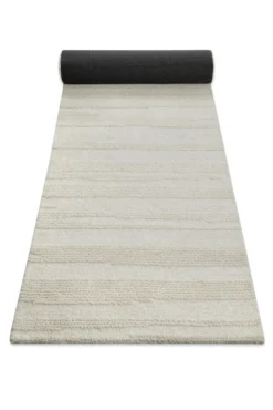 Kurzflor Teppich Creme Weiß