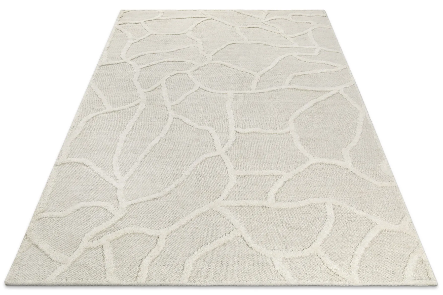 Kurzflor Teppich Creme Weiß "Hamptons TWENTYSIX" WECONhome