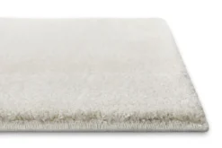 Kurzflorteppich Creme Weiß 