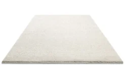 Kurzflorteppich Creme Weiß 