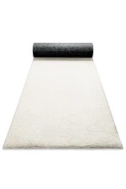 Kurzflorteppich Creme Weiß 