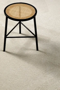 Kurzflorteppich Creme Weiß 