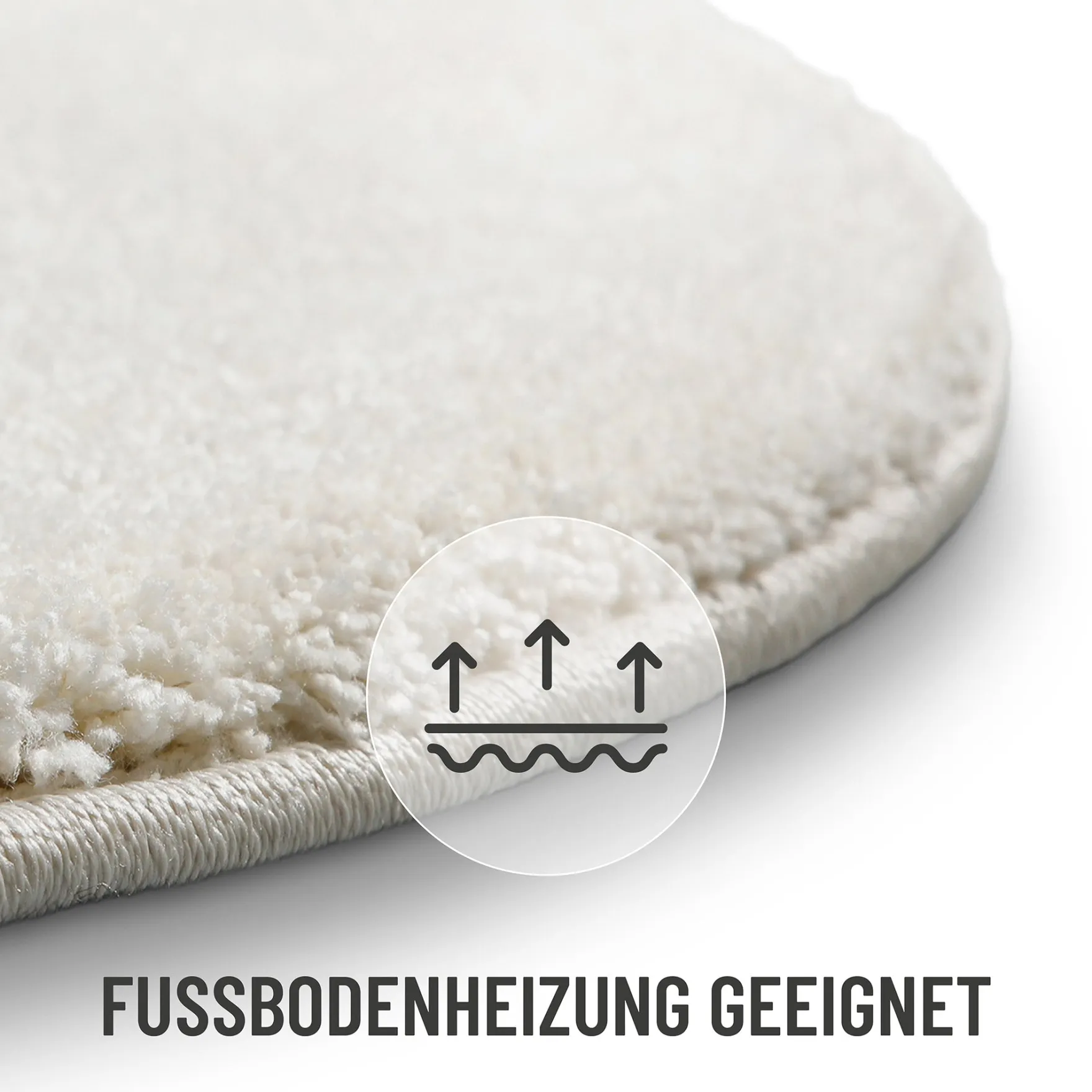 Kurzflorteppich Creme Weiß "Nova" WECONhome Basics