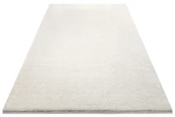 Kurzflorteppich Creme Weiß