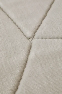 Kurzflorteppich Creme Weiß 