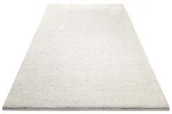Kurzflorteppich Creme Weiß