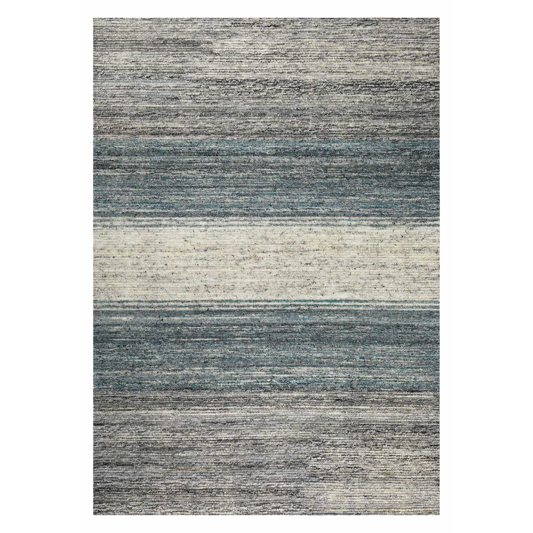 Kurzflor Teppich Grau Blau meliert "Hamptons TWENTYFOUR" WECONhome