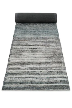 Kurzflor Teppich Grau Blau meliert