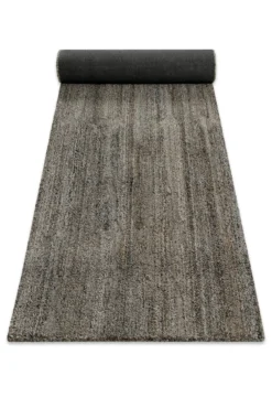 Kurzflor Teppich Grau Braun meliert