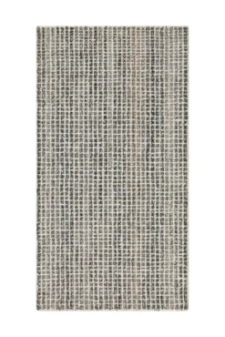 Kurzflor Teppich Grau Braun meliert